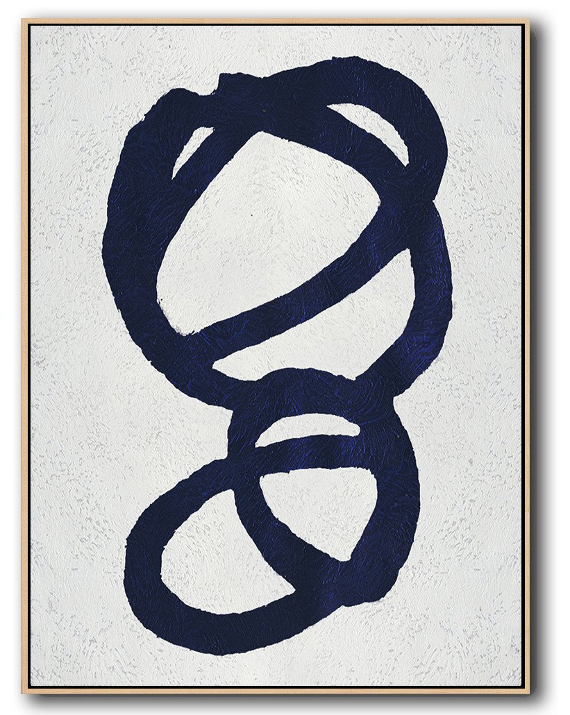 Navy Blue Minimal Art #NV140B